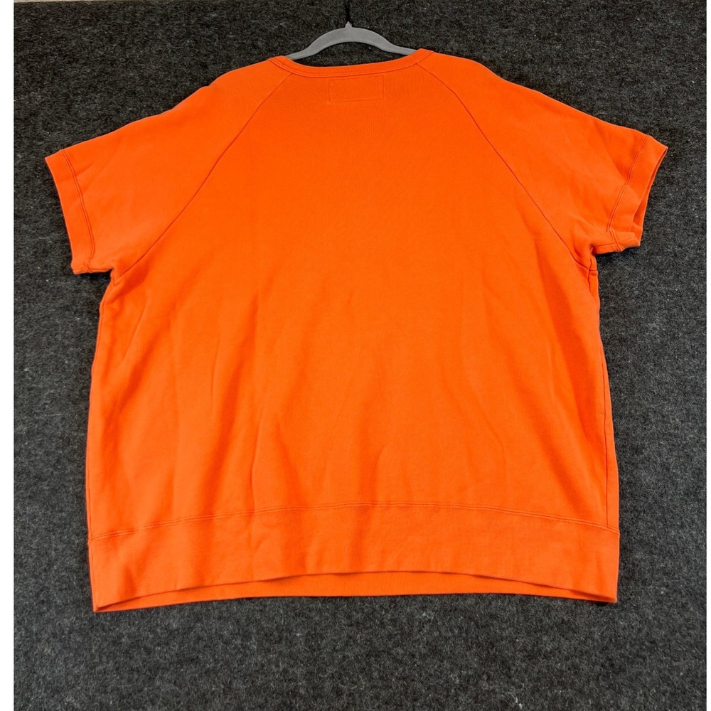 Vintage 90s Polo Sport Ralph Lauren Shore Guard Raglan Sweatshirt Men XXL Orange - Picture 11 of 11